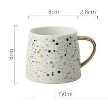 Load image into Gallery viewer, Ceramic Coffee Mug  Milk Cup Drinkware Starry Sky Pattern Teacup Simple and Creative Mugs luxury cup Christmas gifts
